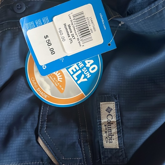 Columbia PFG Low Drag Offshore Short Sleeve Button Front Shirt Carbon - Picture 15 of 15